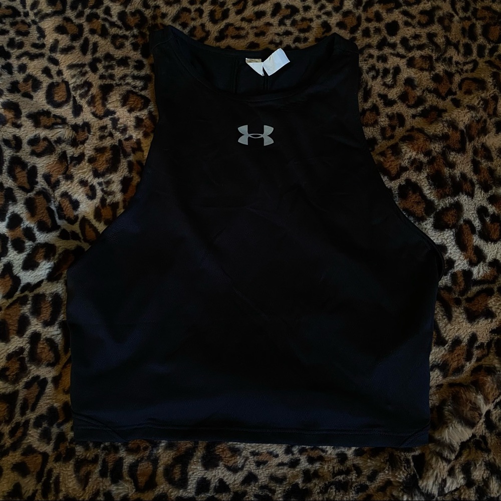 Under Armour, black crop top, small, new